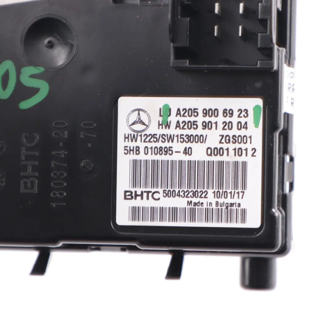 Air Conditioning Module Mercedes C205 X253 A/C Control Unit ECU - SKU A2059006923 - Part number A2059006923