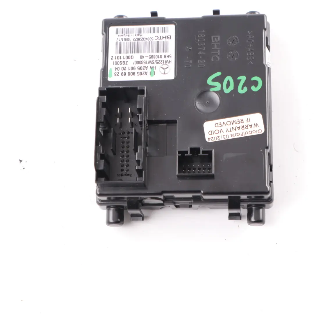 Air Conditioning Module Mercedes C205 X253 A/C Control Unit ECU - SKU A2059006923 - Part number A2059006923