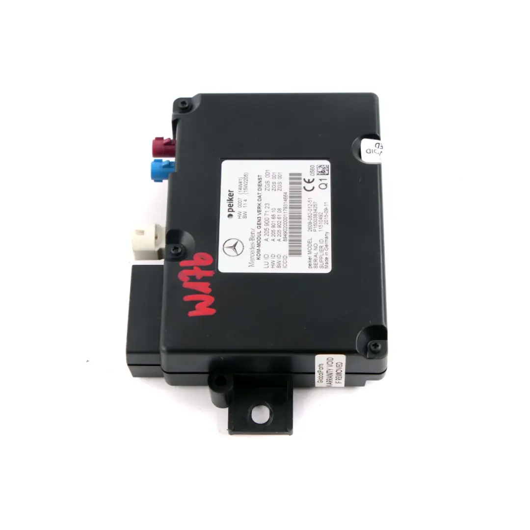 Modulo di controllo comunicazione telematica per Mercedes W176 W212 W246 con numero di parte A2059007123 Mercedes W176 W212 W246 Modulo di controllo comunicazione telematica - SKU A2059007123 - Numero di parte A2059007123