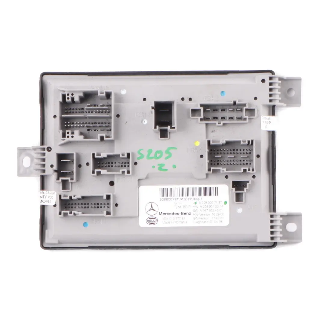 Sam Modulo Mercedes S205 Scatola Fusibili Relay controllo posteriore per con numero di parte A2059007437 Sam Modulo Mercedes S205 Scatola Fusibili Relay controllo posteriore - SKU A2059007437 - Numero di parte A2059007437