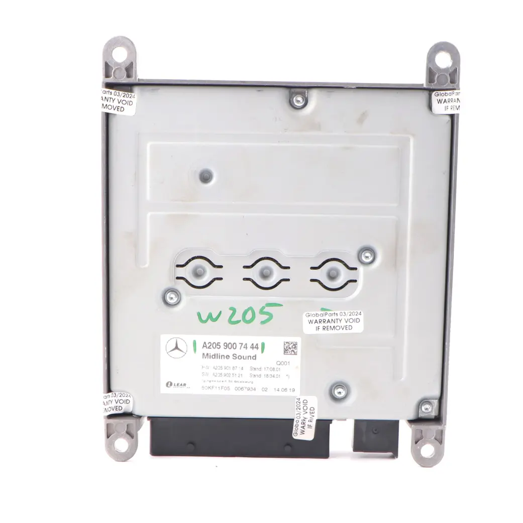 Sound Amplifier Mercedes W205 Midline Sound System Control Module  - SKU A2059007444 - Part number A2059007444
