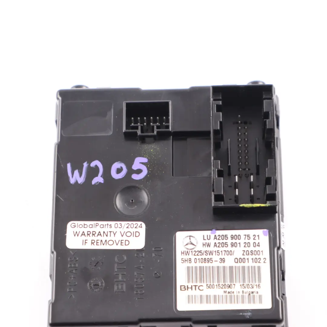  Module Mercedes W205 Air Conditioning A/C System Control Module - SKU A2059007521 - Part number A2059007521