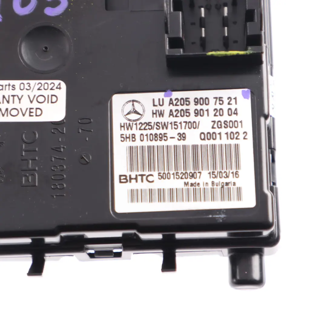  Module Mercedes W205 Air Conditioning A/C System Control Module - SKU A2059007521 - Part number A2059007521