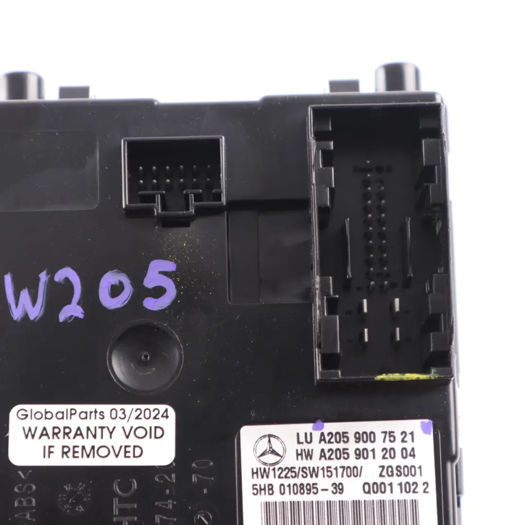  Module Mercedes W205 Air Conditioning A/C System Control Module - SKU A2059007521 - Part number A2059007521