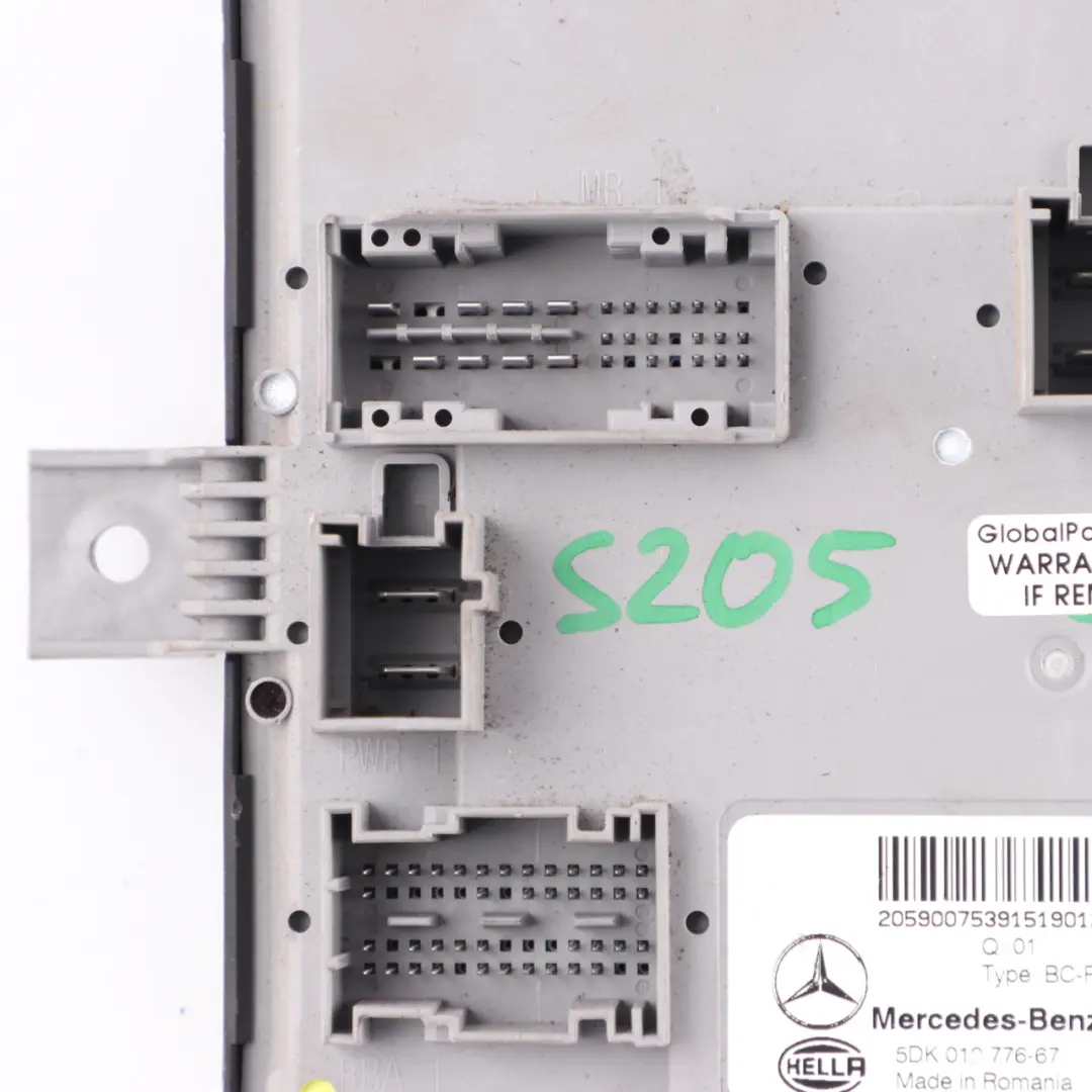  Fuse Box Mercedes S205 Interior Front Relay Fuse Box Sam Module - SKU A2059007539 - Part number A2059007539