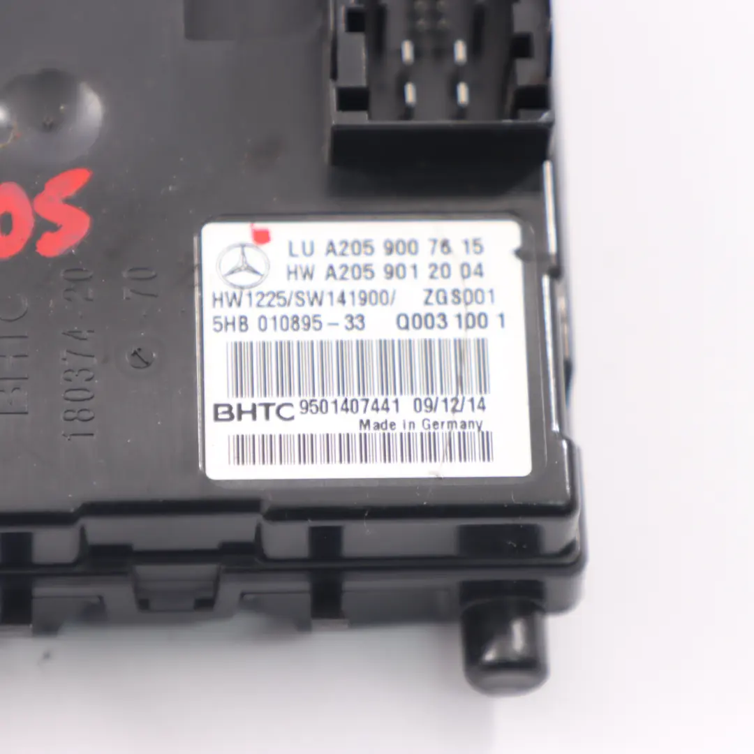  Module Mercedes W205 Air Conditioning Control Module - SKU A2059007615 - Part number A2059007615