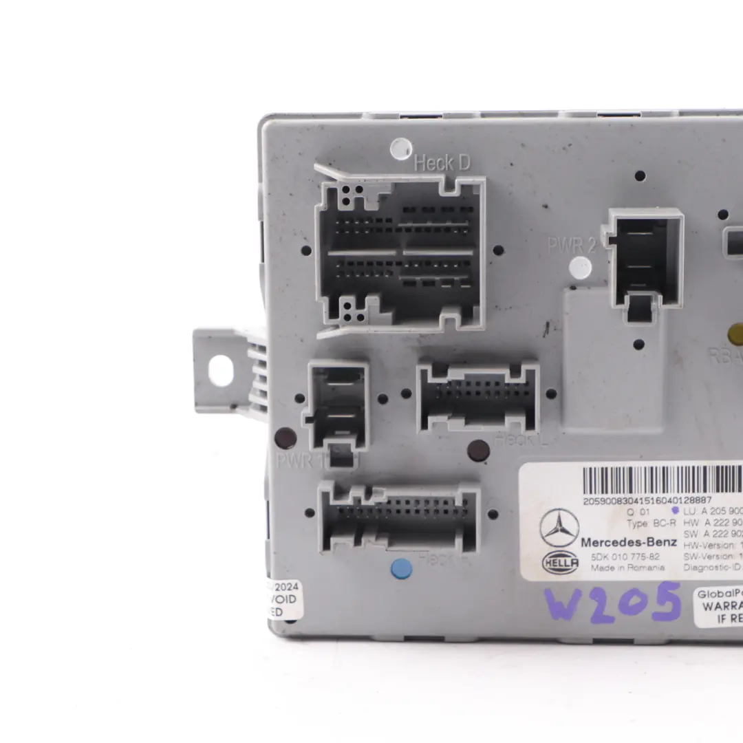 SAM Module Rear Body Comfort Control Unit ECU to Mercedes W205 with Part number A2059008304 Mercedes W205 SAM Module Rear Body Comfort Control Unit ECU - SKU A2059008304 - Part number A2059008304