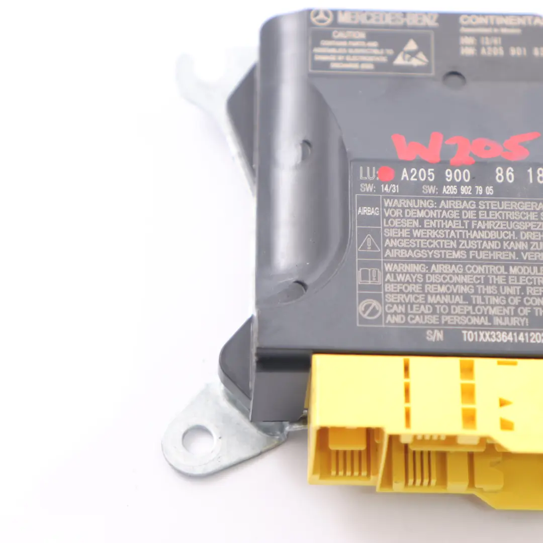 Modulo di sicurezza Mercedes W205 Unità modulo di controllo SRS aria per con numero di parte A2059008618 Modulo di sicurezza Mercedes W205 Unità modulo di controllo SRS aria - SKU A2059008618-1 - Numero di parte A2059008618