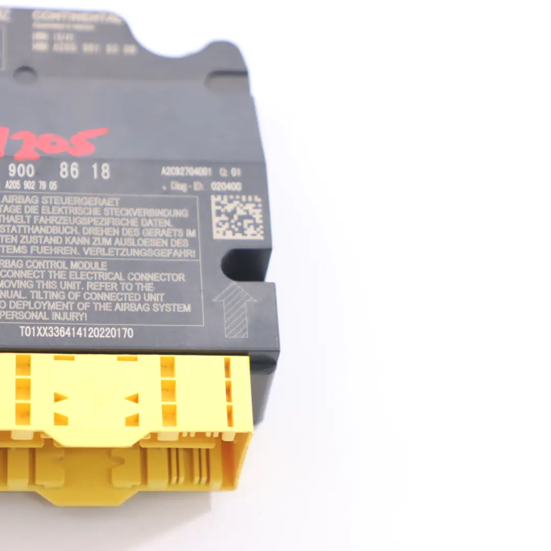 Sicherheitsmodul Mercedes W205 Air SRS Steuermodul Einheit für mit Teilenummer A2059008618 Sicherheitsmodul Mercedes W205 Air SRS Steuermodul Einheit - SKU A2059008618-1 - Teilenummer A2059008618