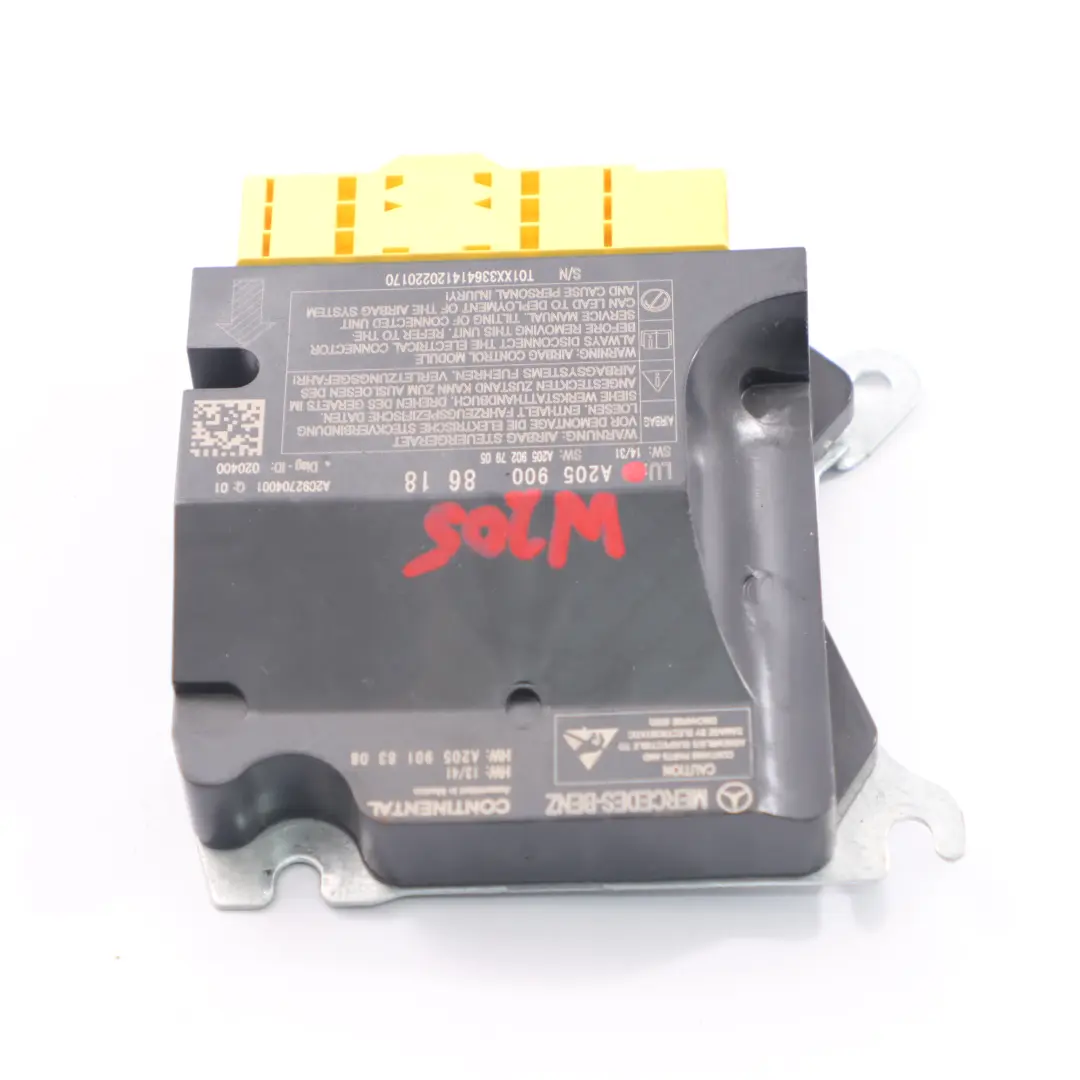 Modulo di sicurezza Mercedes W205 Unità modulo di controllo SRS aria per con numero di parte A2059008618 Modulo di sicurezza Mercedes W205 Unità modulo di controllo SRS aria - SKU A2059008618-1 - Numero di parte A2059008618