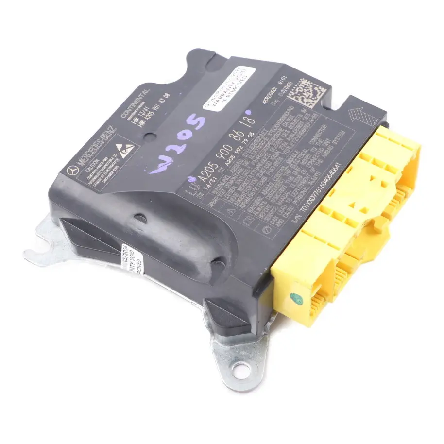 Módulo de Seguridad Airbag SRS Unidad Módulo Control para Mercedes W205 con número de pieza A2059008618 Mercedes W205 Módulo de Seguridad Airbag SRS Unidad Módulo Control - SKU A2059008618 - Número de pieza A2059008618