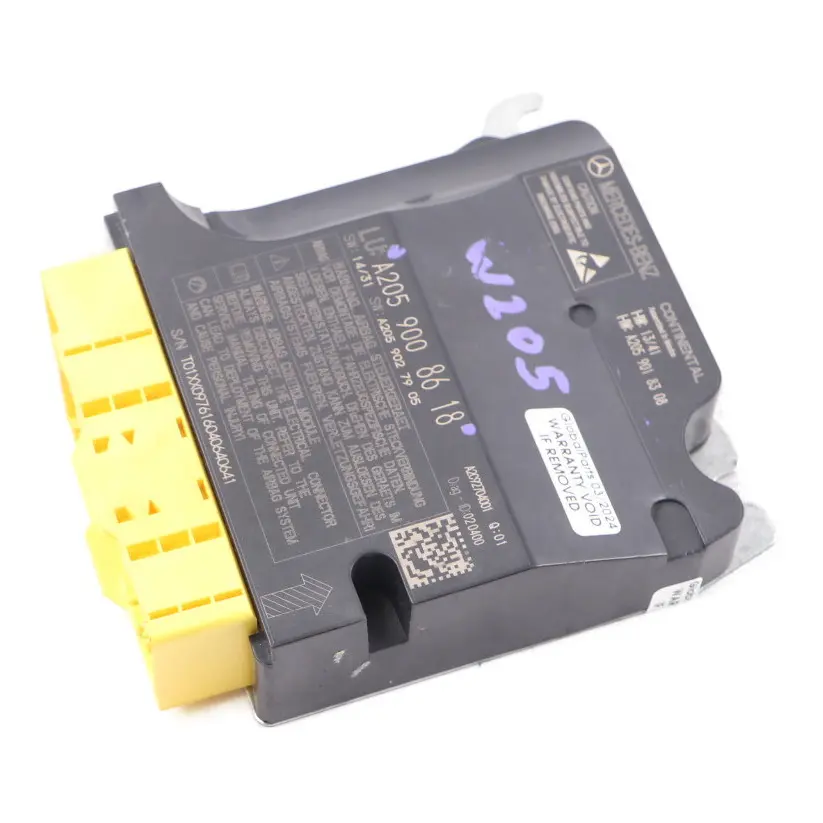 Modulo di sicurezza Airbag SRS Modulo di controllo per Mercedes W205 con numero di parte A2059008618 Mercedes W205 Modulo di sicurezza Airbag SRS Modulo di controllo - SKU A2059008618 - Numero di parte A2059008618