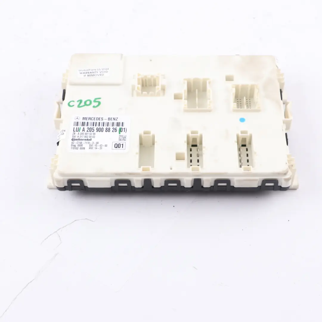 Mercedes C205 SAM Module Rear Comfort Control Unit ECU - SKU A2059008826 - Part number A2059008826
