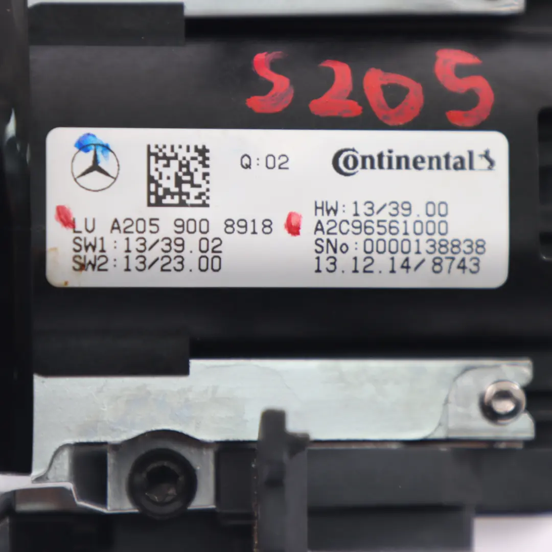 Panel táctil Consola Interruptor Touchpad Controlador para Mercedes W205 con número de pieza A2059008918 Mercedes W205 Panel táctil Consola Interruptor Touchpad Controlador - SKU A2059008918 - Número de pieza A2059008918
