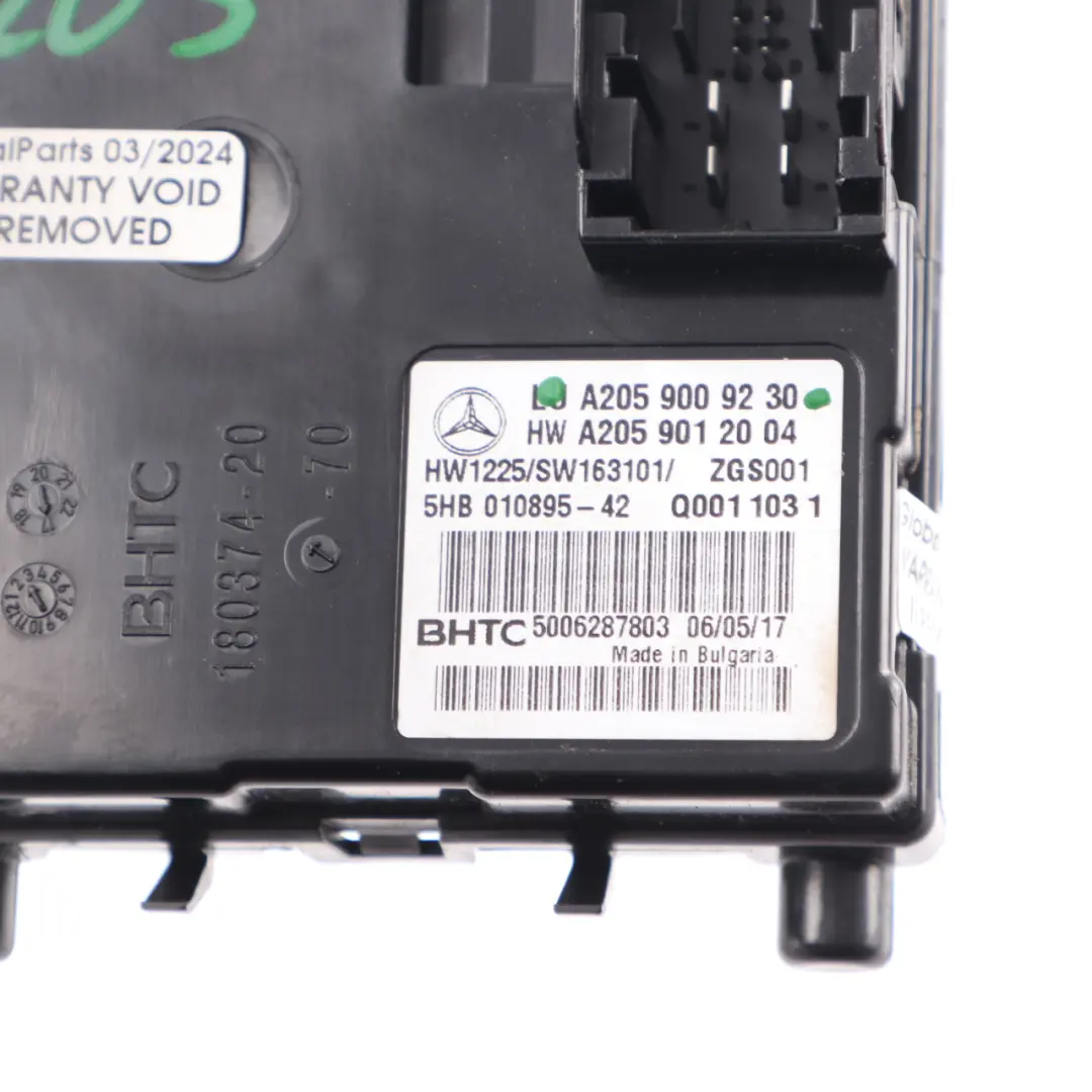  Klimaanlagen Modul Mercedes C205 X253 A/C Steuergerät ECU A2059006923 - SKU A2059009230 - Teilenummer A2059009230