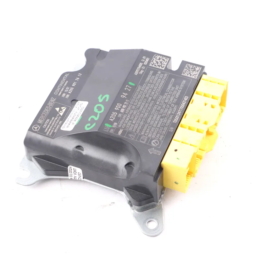 Module d'air avant Unité de contrôle SRS ECU pour Mercedes W205 à propos du numéro de pièce A2059009427 Mercedes W205 Module d'air avant Unité de contrôle SRS ECU - SKU A2059009427 - Numéro de pièce A2059009427