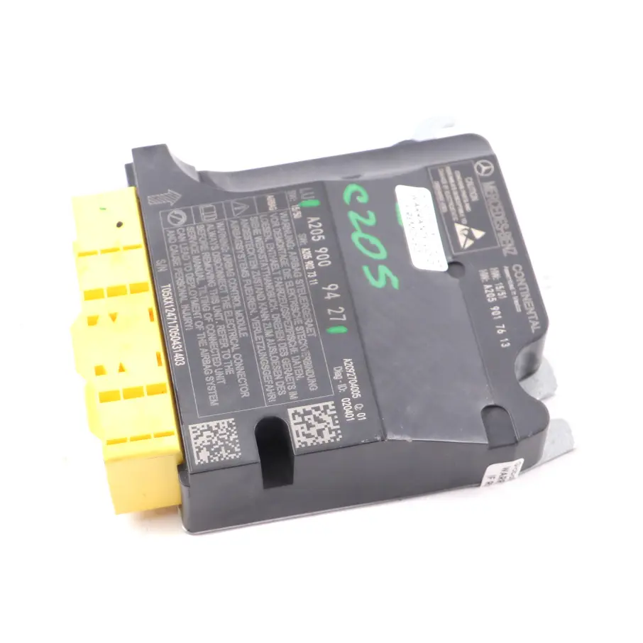 Mercedes W205 Modulo aria anteriore SRS Unità di controllo ECU - SKU A2059009427 - Numero di parte A2059009427