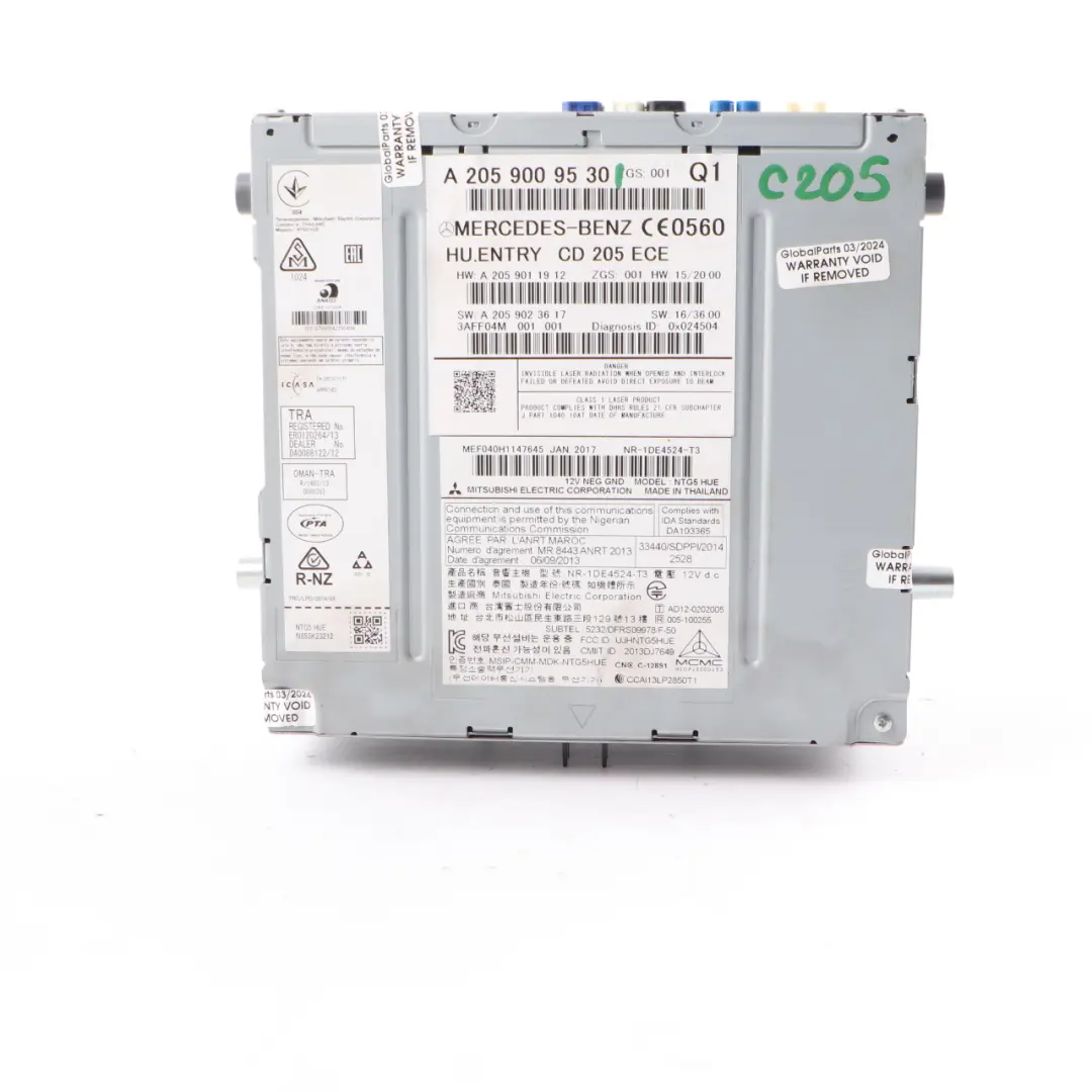 Head Unit Mercedes C205 X253 W447 Radio Navigation Media Unit to with Part number A2059009530 Head Unit Mercedes C205 X253 W447 Radio Navigation Media Unit - SKU A2059009530 - Part number A2059009530