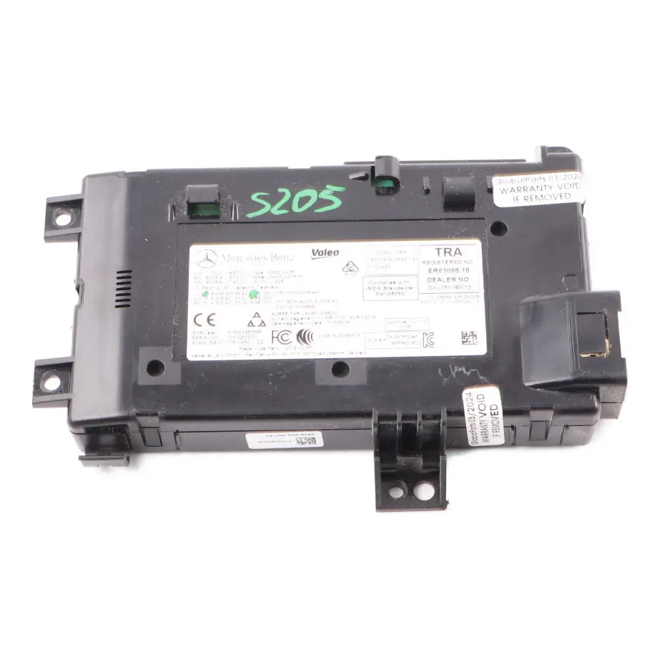 Telemática Módulo Bluetooth Unidad de Control ECU para Mercedes W205 con número de pieza A2059009643 Mercedes W205 Telemática Módulo Bluetooth Unidad de Control ECU - SKU A2059009643 - Número de pieza A2059009643