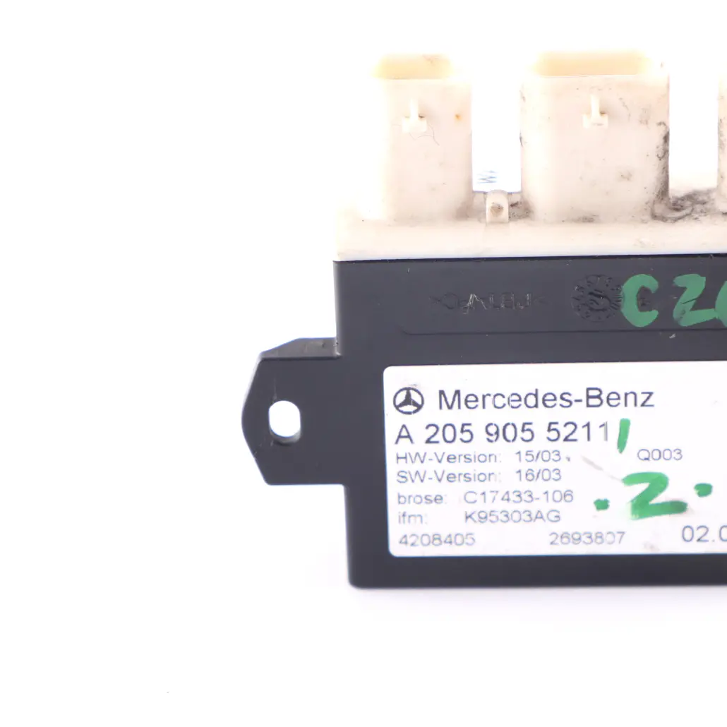 Mercedes W117 W154 W205 W213 W217 Capteur D'Ouverture Hayon Arrière - SKU A2059055211 - Numéro de pièce A2059055211