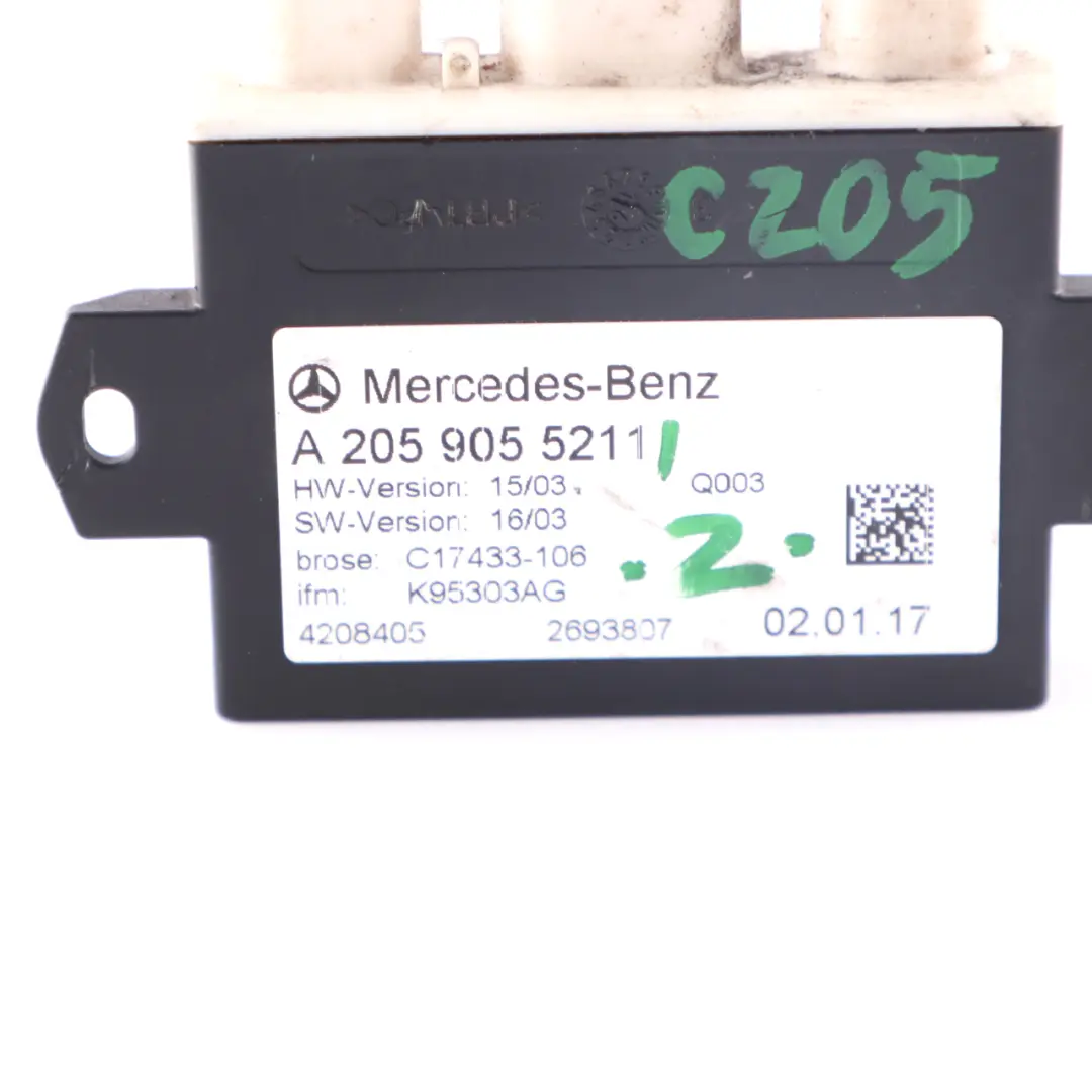 Mercedes W154 W205 W213 Heckklappenöffnungsschalter Sensor Hinten - SKU A2059055211 - Teilenummer A2059055211