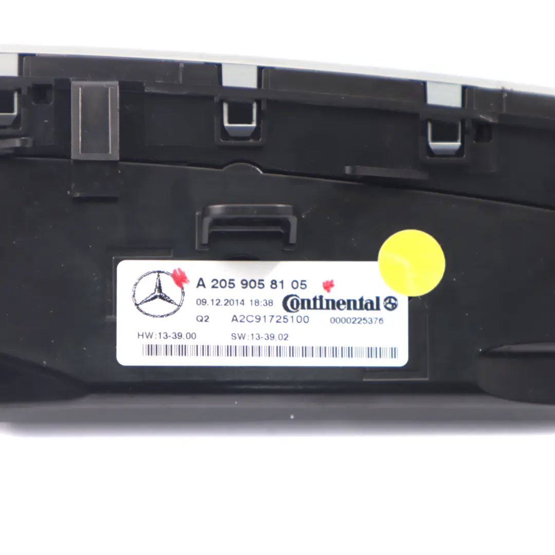  Control Panel Mercedes W205 Automatic Air Conditioning Switch - SKU A2059058105 - Part number A2059058105