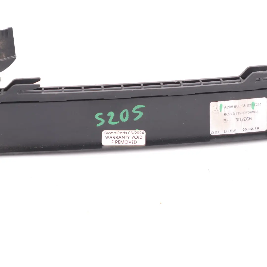 Roller Blind Guide Rail With Motor Left N/S to Gear Motor Mercedes S205 with Part number A2059063503 Gear Motor Mercedes S205 Roller Blind Guide Rail With Motor Left N/S - SKU A2059063503 - Part number A2059063503