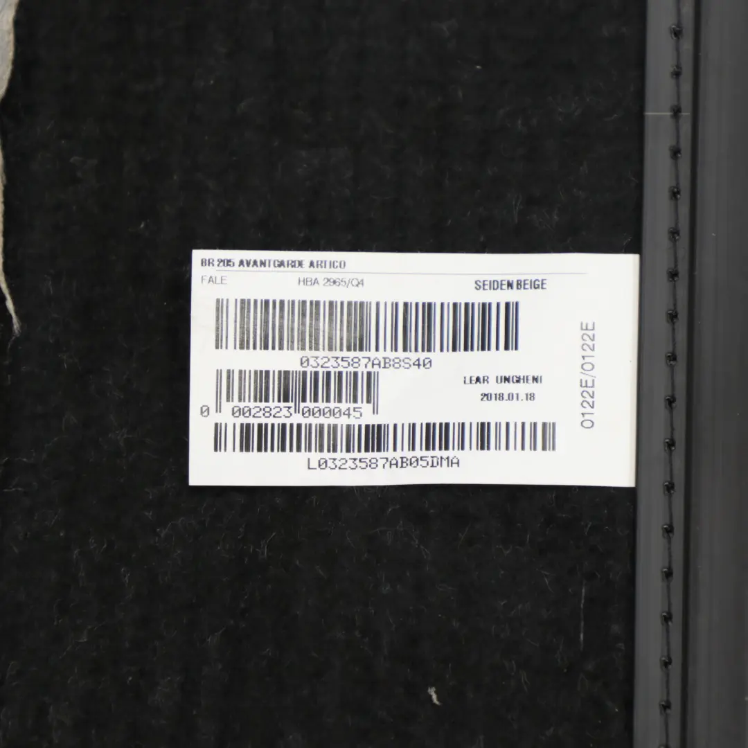 Respaldo Asiento Calefactable Izquierda Derecha Imitación Cuero para Mercedes X253 con número de pieza A2059101147 Mercedes X253 Respaldo Asiento Calefactable Izquierda Derecha Imitación Cuero - SKU A2059101147 - Número de pieza A2059101147