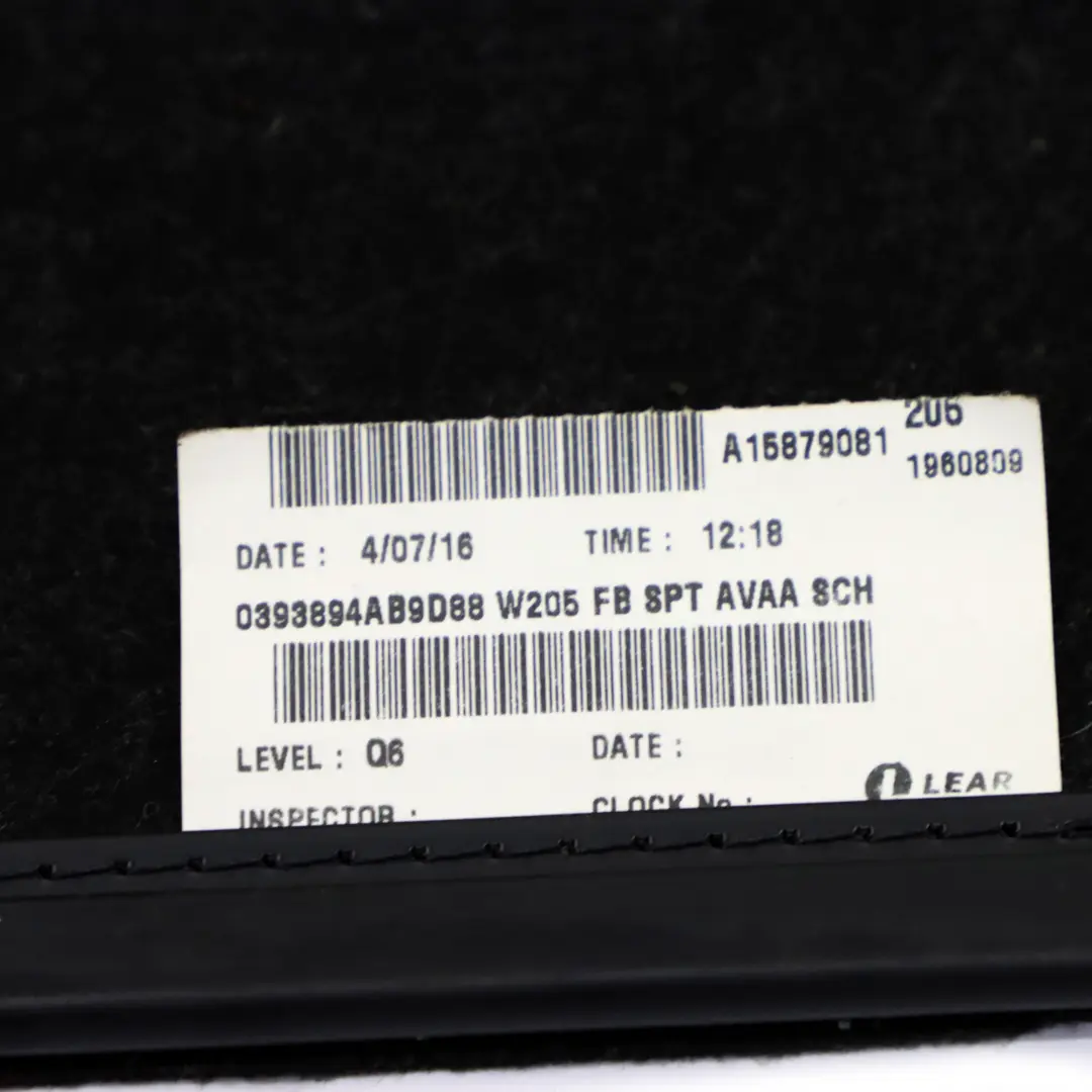 Mercedes W205 Oparcie Fotela Podgrzewane Prawy Przód Sztuczna Skóra - SKU A2059102611-5 - Numer Części A2059102611