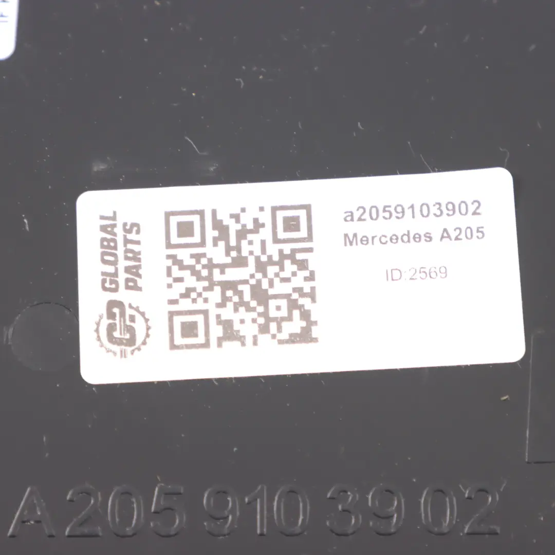 Back Panel Front Backrest Rear Cover Trim to Mercedes C205 A205 Seat with Part number A2059103902 Mercedes C205 A205 Seat Back Panel Front Backrest Rear Cover Trim - SKU A2059103902 - Part number A2059103902