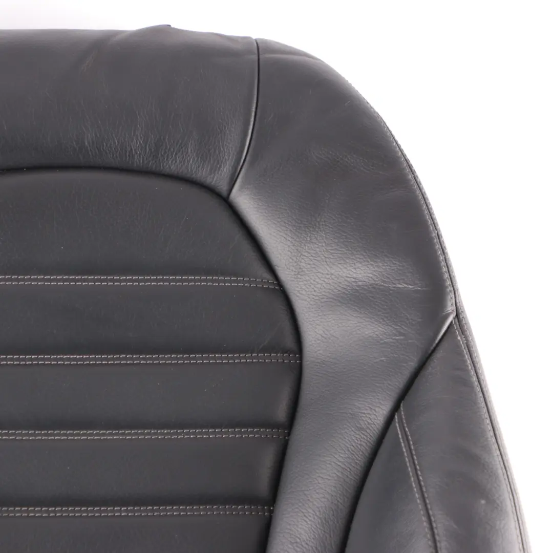 Mercedes W205 Front Seat Backrest Heated Left Right N/O/S Cover Black Leather - SKU A2059106112 - Part number A2059106112