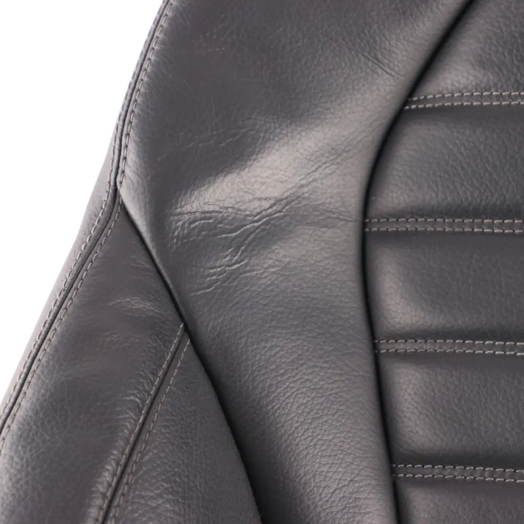 Mercedes W205 Front Seat Backrest Heated Left Right N/O/S Cover Black Leather - SKU A2059106112 - Part number A2059106112