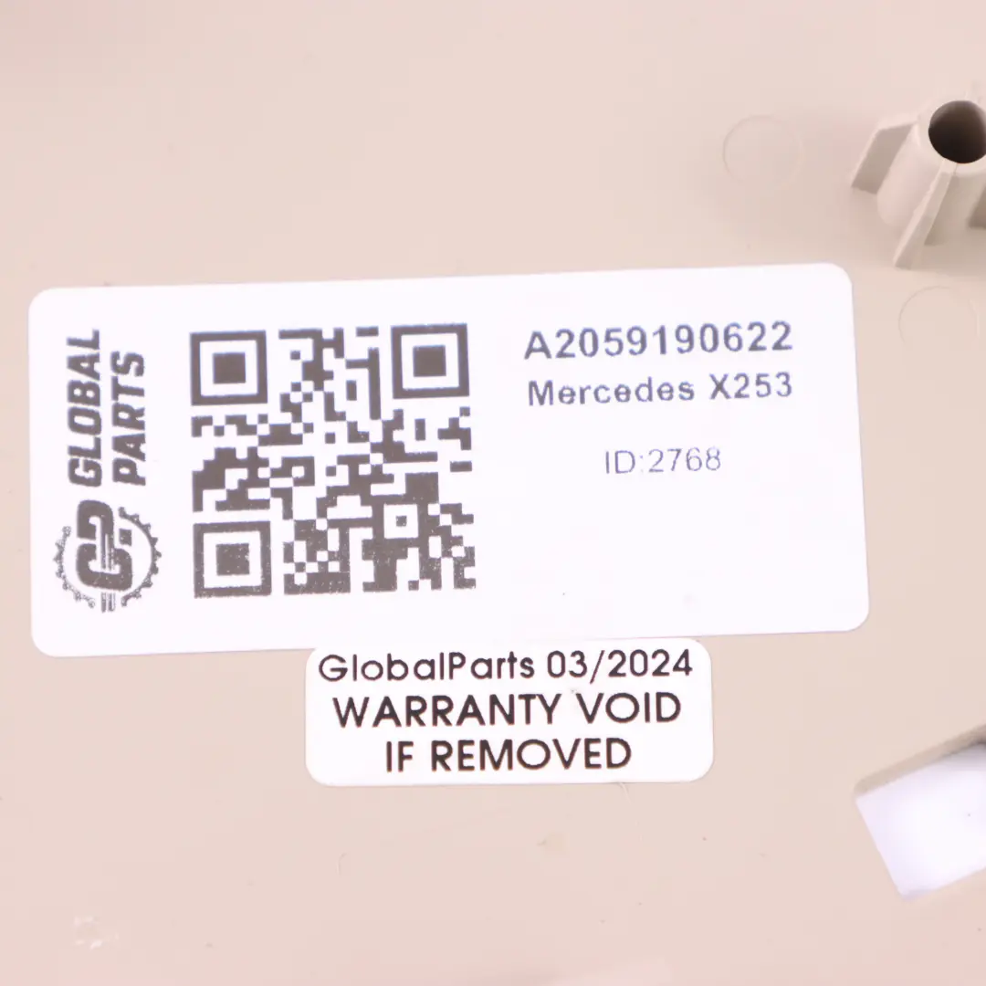 Front Right O/S Inner Trim Panel Beige to Seat Cover Mercedes W205 W213 with Part number A2059190622 Seat Cover Mercedes W205 W213 Front Right O/S Inner Trim Panel Beige - SKU A2059190622 - Part number A2059190622