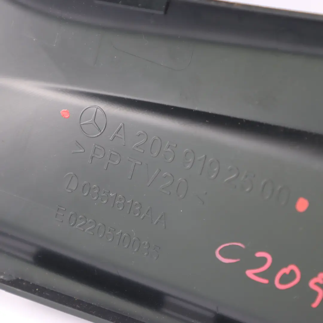 Front Left N/S Trim Switch Panel to Seat Cover Mercedes C205 C238 with Part number A2059192500 Seat Cover Mercedes C205 C238 Front Left N/S Trim Switch Panel - SKU A2059192500 - Part number A2059192500