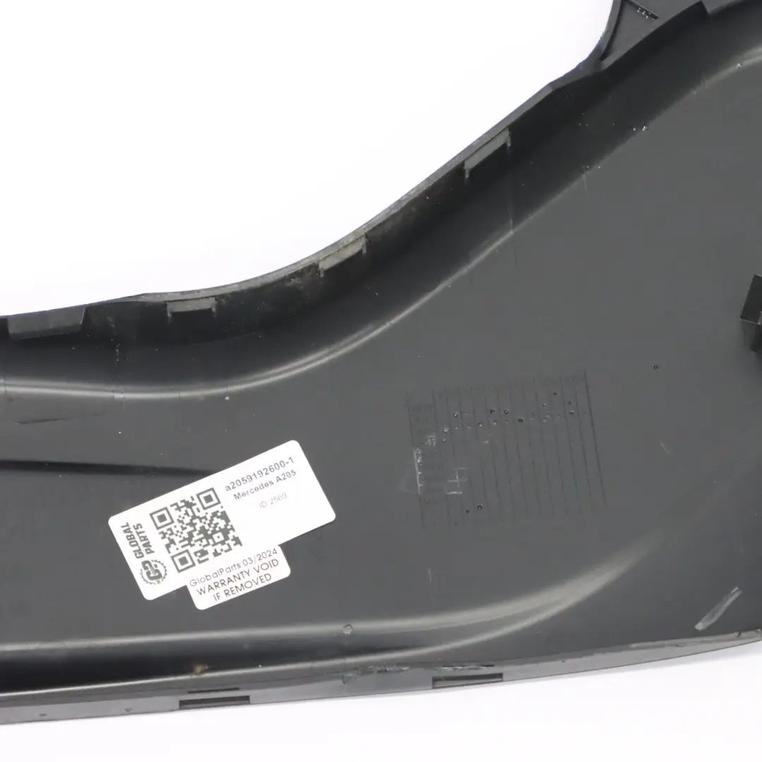 Front Right O/S Trim Switch Panel to Seat Cover Mercedes C205 C238 with Part number A2059192600 Seat Cover Mercedes C205 C238 Front Right O/S Trim Switch Panel - SKU A2059192600-1 - Part number A2059192600