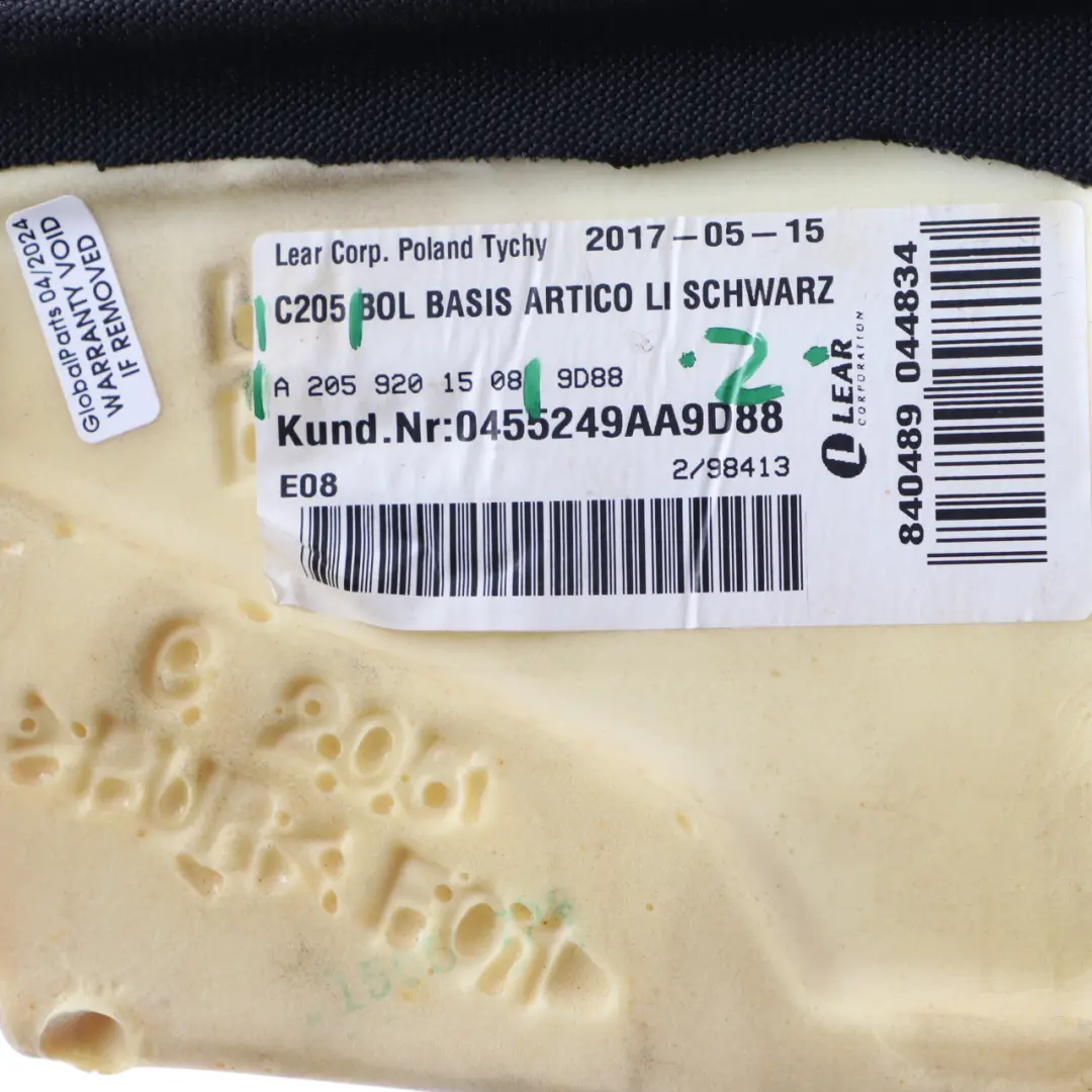 Boczek Osłona Tylnej Kanapy Prawy Tył Imitacja Skóry do Mercedes C205 o numerze A2059201508 Mercedes C205 Boczek Osłona Tylnej Kanapy Prawy Tył Imitacja Skóry - SKU A2059201508 - Numer Części A2059201508