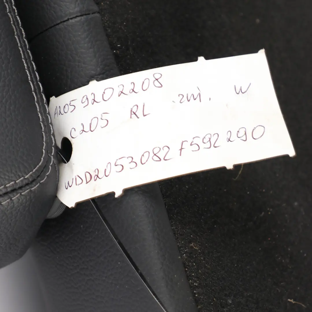 Backrest Left N/S Cover Trim Panel Imitation Leather to Mercedes C205 Rear Seat with Part number A2059202208 Mercedes C205 Rear Seat Backrest Left N/S Cover Trim Panel Imitation Leather - SKU A2059202208 - Part number A2059202208