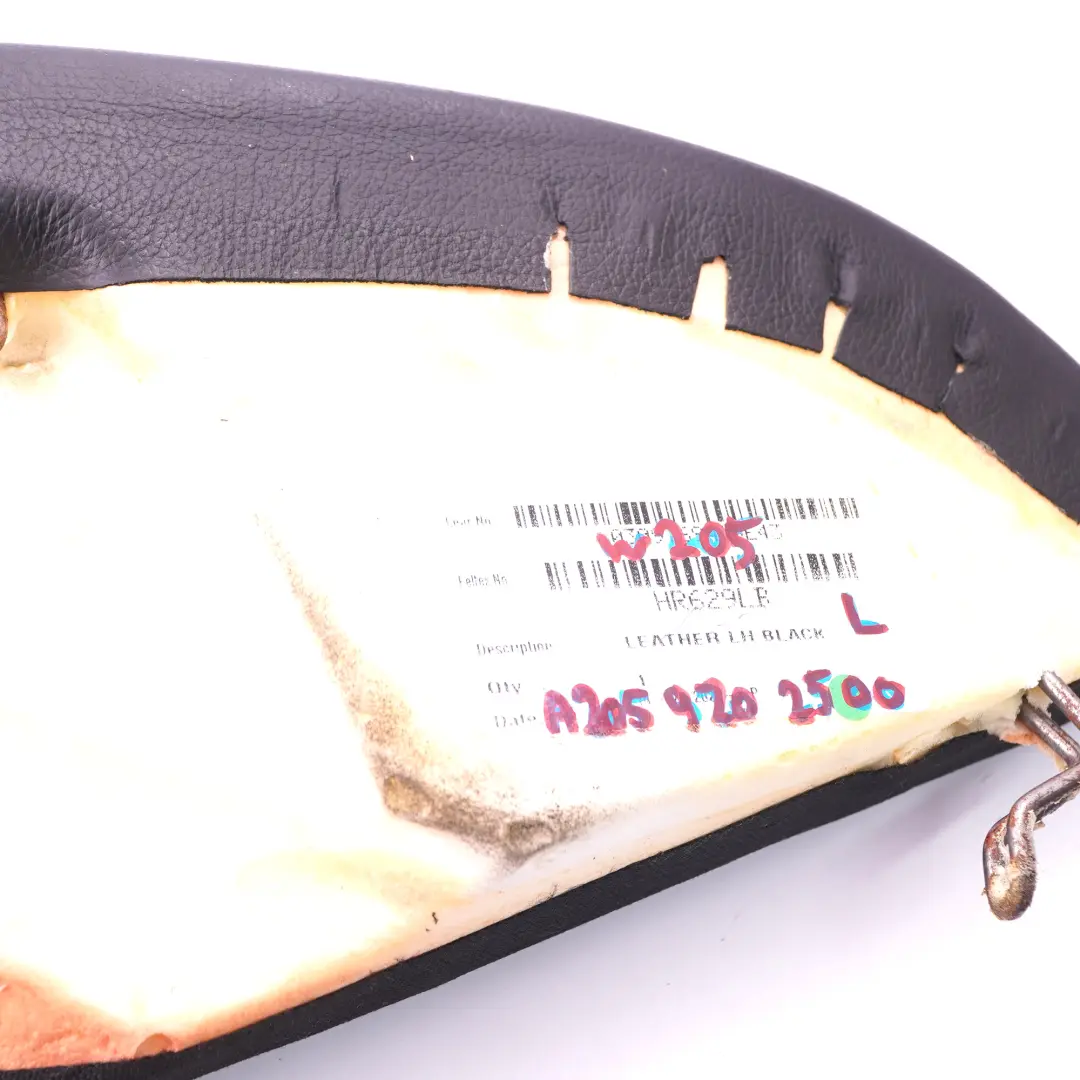  Seitenverkleidung Mercedes W205 Rücksitz links Cover Finisher Schwarz Leder - SKU A2059202500 - Teilenummer A2059202500