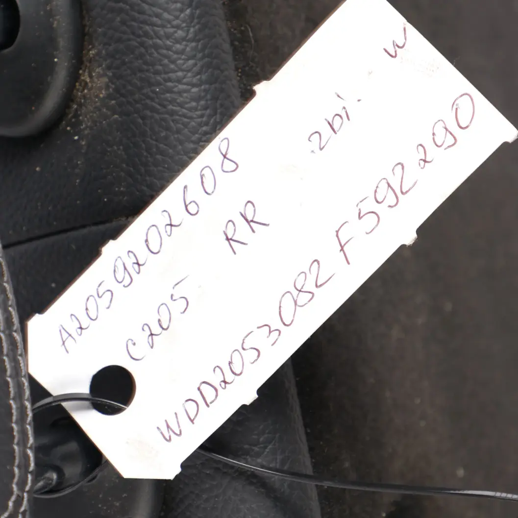 Mercedes C205 respaldo del asiento trasero derecho Cubierta de cuero imitación - SKU A2059202608-1 - Número de pieza A2059202608