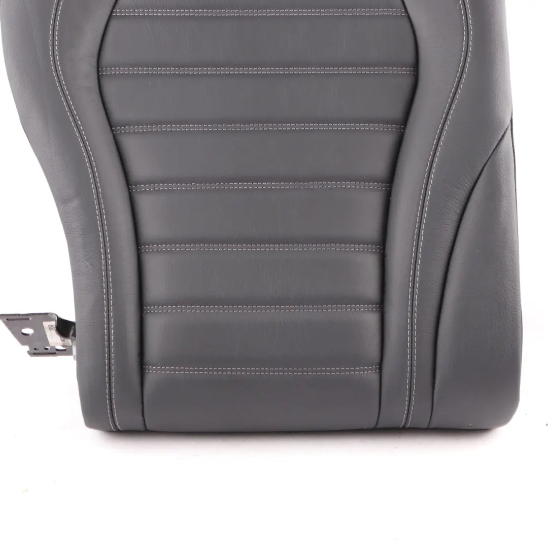 Backrest Right O/S Back Cover Trim Panel Black Leather to Mercedes W205 Rear Seat with Part number A2059203660 Mercedes W205 Rear Seat Backrest Right O/S Back Cover Trim Panel Black Leather - SKU A2059203660 - Part number A2059203660
