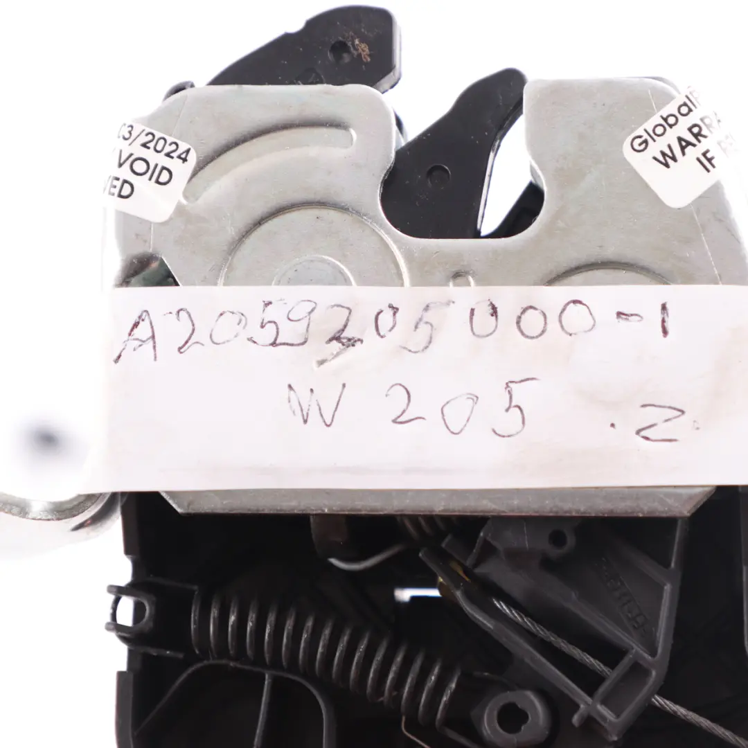 Mercedes W177 W205 W213 Rear Seat Release Lock Right O/S Catch Cable - SKU A2059205000-1 - Part number A2059205000