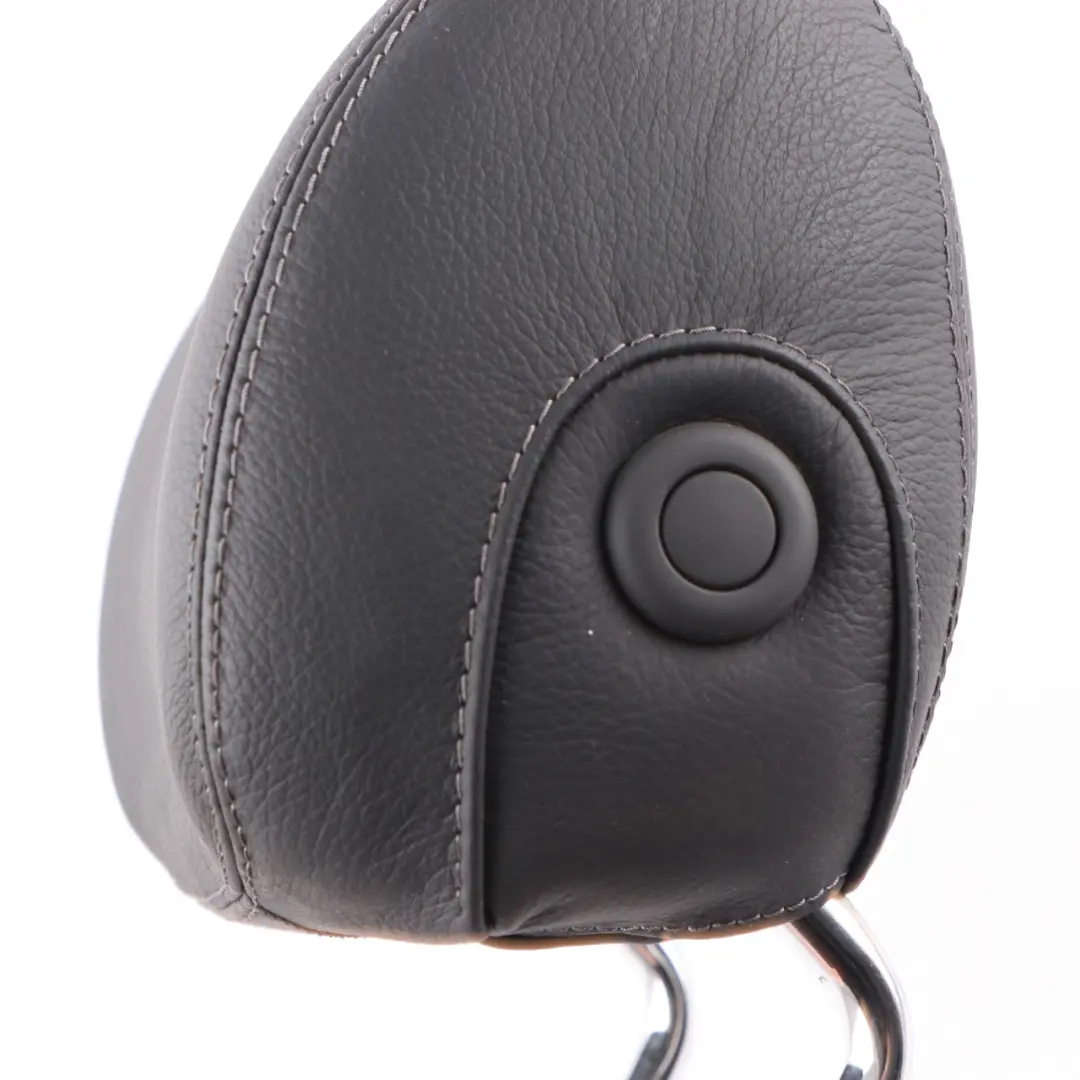 Mercedes W205 Seat Headrest Front Left Right N/O/S Cover Black Leather - SKU A2059700350 - Part number A2059700350