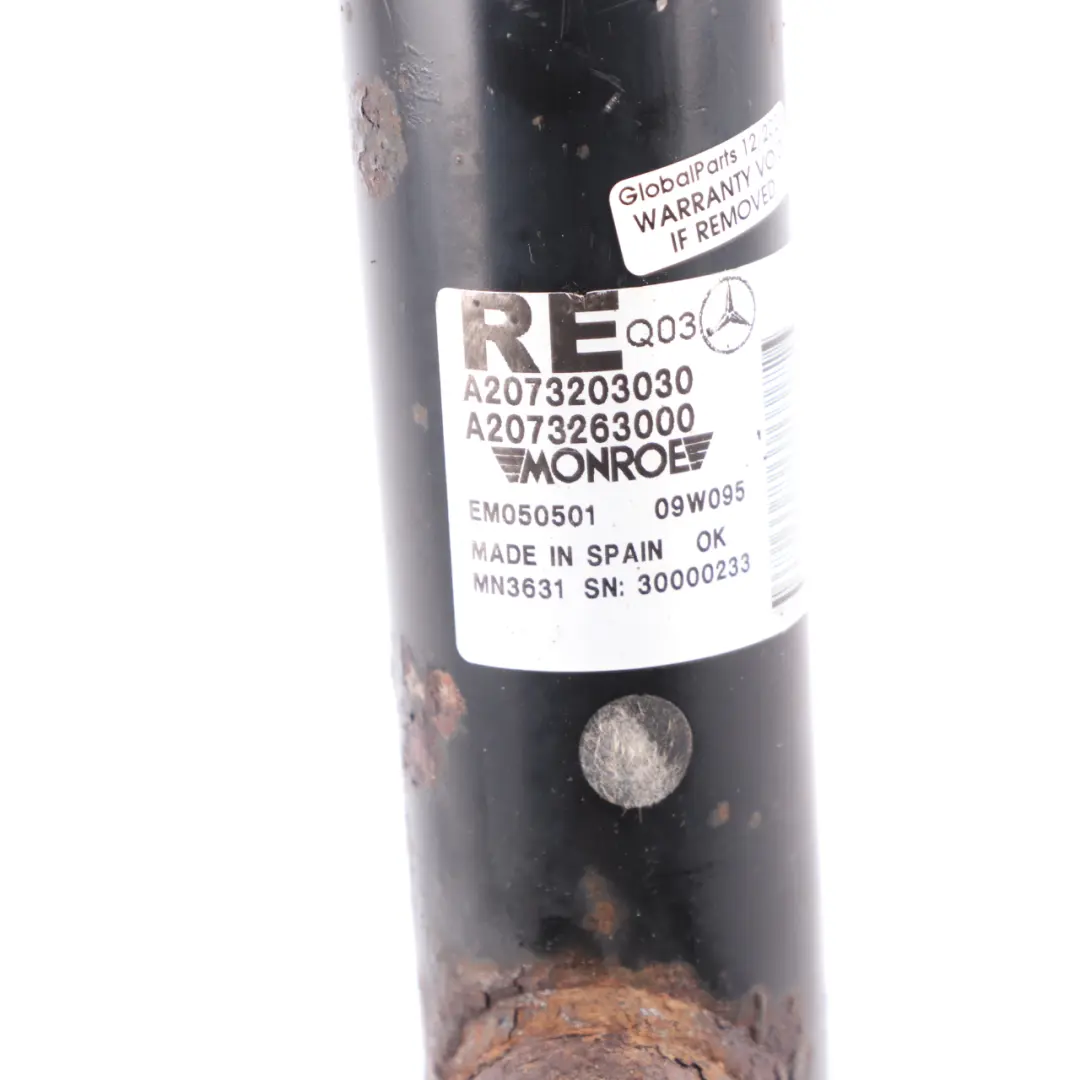 Strut Rear Right O/S Suspension Shock Absorber to Mercedes C207 Spring with Part number A2073203030 Mercedes C207 Spring Strut Rear Right O/S Suspension Shock Absorber - SKU A2073203030 - Part number A2073203030