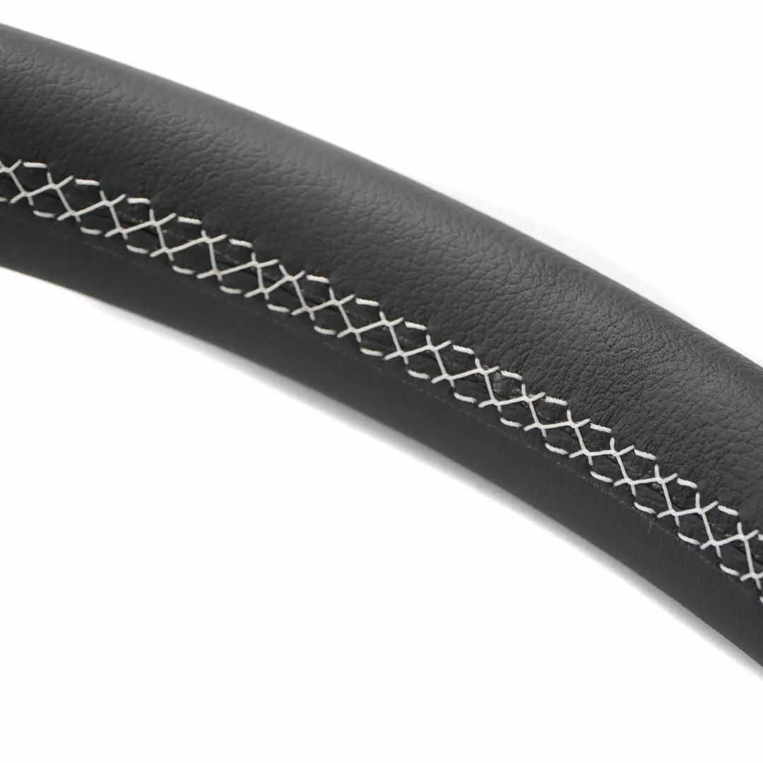 Mercedes W212 NEU Leder Schwarz Lenkrad Lederlenkrad Schaltwippen Weiße Fäden - SKU A2074601203-1 - Teilenummer A2074601203