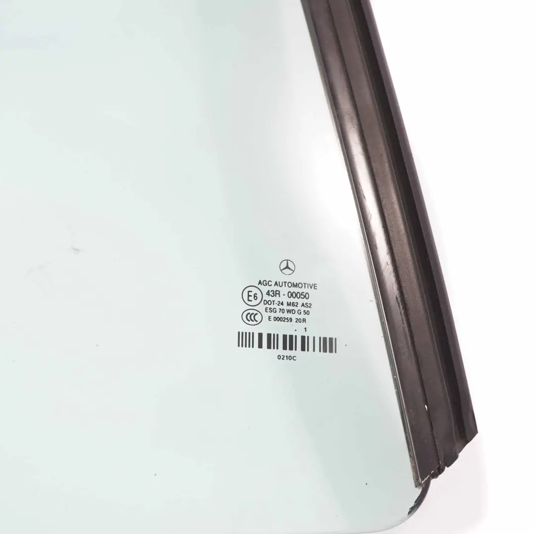 Quarter Side Window Mercedes W207 C207 Rear Right O/S Side Glazing Glass AS2 to with Part number A2076700210 Quarter Side Window Mercedes W207 C207 Rear Right O/S Side Glazing Glass AS2 - SKU A2076700210 - Part number A2076700210