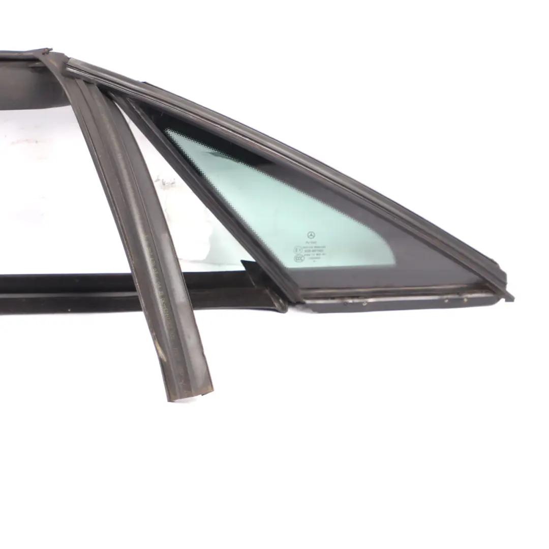 Quarter Side Window Rear Left N/S Seal Side Triangle Glass AS2 to Mercedes C207 with Part number A2076700339 Mercedes C207 Quarter Side Window Rear Left N/S Seal Side Triangle Glass AS2 - SKU A2076700339-1 - Part number A2076700339