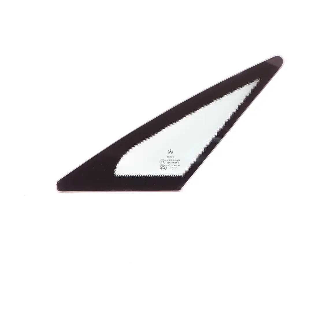 Quarto finestra laterale posteriore destra vetro triangolare AS2 per Mercedes C207 con numero di parte A2076700439 Mercedes C207 Quarto finestra laterale posteriore destra vetro triangolare AS2 - SKU A2076700439-1 - Numero di parte A2076700439