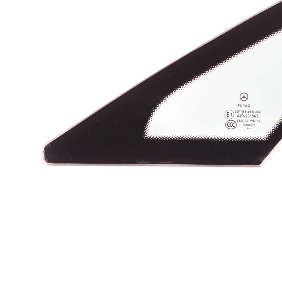 Quarter Side Window Rear Right O/S Glazing Triangle Glass AS2 to Mercedes C207 with Part number A2076700439 Mercedes C207 Quarter Side Window Rear Right O/S Glazing Triangle Glass AS2 - SKU A2076700439-1 - Part number A2076700439