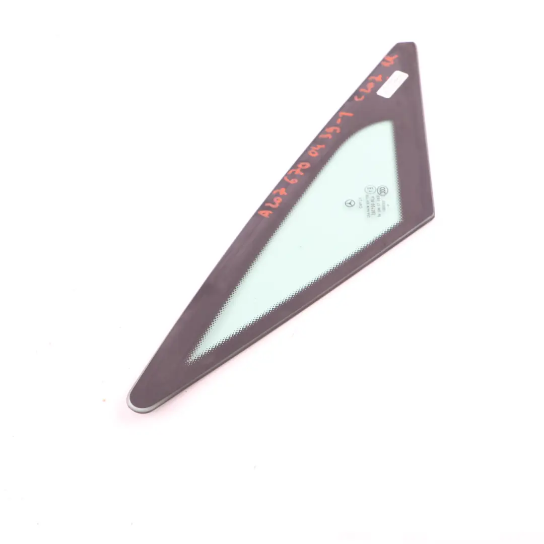 Quarter Side Window Rear Right O/S Glazing Triangle Glass AS2 to Mercedes C207 with Part number A2076700439 Mercedes C207 Quarter Side Window Rear Right O/S Glazing Triangle Glass AS2 - SKU A2076700439-1 - Part number A2076700439