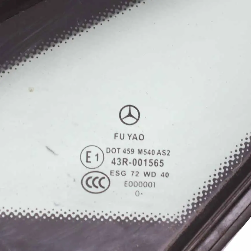 Quarter Side Window Mercedes C207 Rear Right O/S Side Glazing Triangle Glass AS2 to with Part number A2076700439 Quarter Side Window Mercedes C207 Rear Right O/S Side Glazing Triangle Glass AS2 - SKU A2076700439 - Part number A2076700439